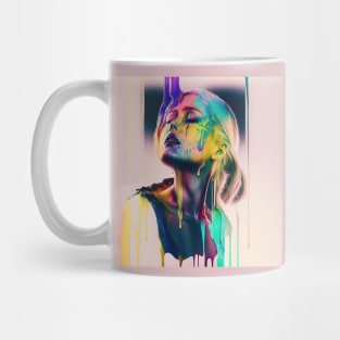 To Weep To Wake - Emotionally Fluid Collection - Psychedelic Paint Drip Portraits Mug